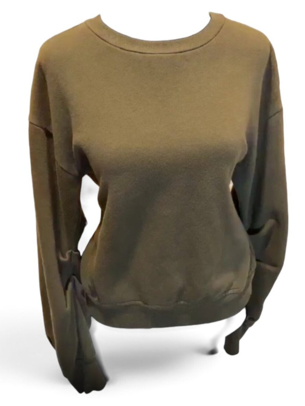 Express Green Balloon Sleeve Knit Casual Pullover Sweater, Size X-Small